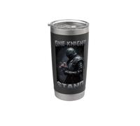 Motif guerrier rétro Buhurt Tournoi de chevalier Buhurd Gobelet isotherme en acier inoxydable double paroi