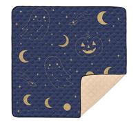 Motif Halloween - Grand tapis de jeu antidérapant sur le thème de la constellation pour bébé, tapis d'activités portable pour bébés, nourrissons et tout-petits, 127 x 127 cm