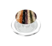 Motif Halloween Rayures Aquarelle avec fantômes et Chauves-Souris PopSockets PopGrip pour MagSafe