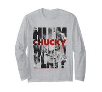Motif Hi I'm Chucky Wanna Play Chucky Halloween Manche Longue