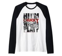 Motif Hi I'm Chucky Wanna Play Chucky Halloween Manche Raglan