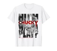 Motif Hi I'm Chucky Wanna Play Chucky Halloween T-Shirt