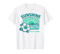 Motif Hibiscus Tropical Sunshine State of Mind T-Shirt