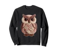 Motif Hibou Rustique Patchwork Floral Animal bohème Sweatshirt