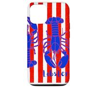 Motif homard à rayures rouges et blanches, esthétique pêcheur Coque pour iPhone 12/12 Pro