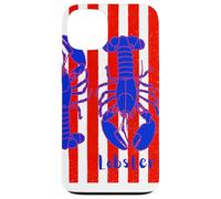 Motif homard à rayures rouges et blanches, esthétique pêcheur Coque pour iPhone 13