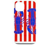 Motif homard à rayures rouges et blanches, esthétique pêcheur Coque pour iPhone 13