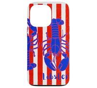 Motif homard à rayures rouges et blanches, esthétique pêcheur Coque pour iPhone 13 Pro