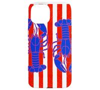 Motif homard à rayures rouges et blanches, esthétique pêcheur Coque pour iPhone 15