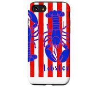 Motif homard à rayures rouges et blanches, esthétique pêcheur Coque pour iPhone SE (2020) / 7 / 8
