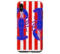 Motif homard à rayures rouges et blanches, esthétique pêcheur Coque pour iPhone XS Max
