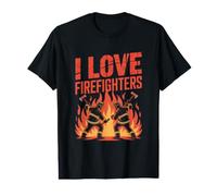 Motif Hommage aux Pompiers T-Shirt Graphique avec Valeur