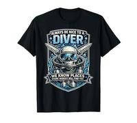 Motif Humoristique « Always Be Nice to A Diver » T-Shirt