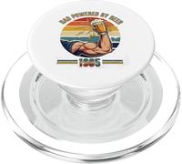 Motif Humoristique « Dad Powered by Beer and 1985 » PopSockets PopGrip pour MagSafe