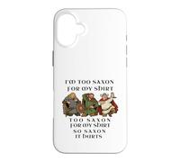 Motif Humoristique de Guerrier médiéval Too Saxon Coque pour iPhone 16 Plus