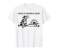 Motif Humoristique de Vache Qui crie au Lever du Soleil T-Shirt