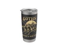 Motif humour de cavalerie gothique | Goths avant que ce soit Gobelet isotherme en acier inoxydable double paroi