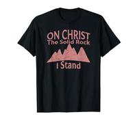 Motif hymne chrétien « on Christ The Solid Rock I Stand » T-Shirt Graphique avec Valeur