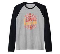 Motif I Love Bacon Fun Bacon Lover Manche Raglan