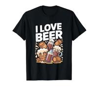 Motif I Love Beer Fun Brewing Passion T-Shirt Graphique avec Valeur, Homme, Noir, L