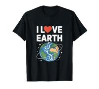 Motif I Love Earth Planet Nature Conservation T-Shirt Graphique avec Valeur