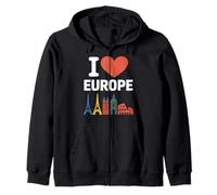 Motif « I Love Europe » emblématique Sweat à Capuche
