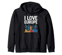 Motif « I Love Europe » emblématique Sweat à Capuche