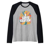 Motif « I Love Gluten Wheat Pastry Lover » Manche Raglan