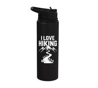 Motif I Love Hiking Mountain Trail Stainless Steel Insulated Water Bottle