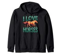 Motif I Love Horses Galop Joy Sweat à Capuche