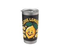 Motif « I Love Lemons » Gobelet isotherme en acier inoxydable double paroi