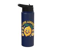 Motif « I Love Lemons » Stainless Steel Insulated Water Bottle