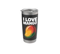 Motif I Love Mango Fruit Tropical Passion Gobelet isotherme en acier inoxydable double paroi