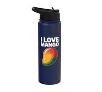 Motif I Love Mango Fruit Tropical Passion Stainless Steel Insulated Water Bottle