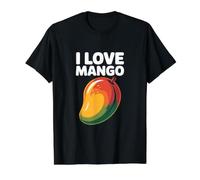 Motif I Love Mango Fruit Tropical Passion T-Shirt Graphique avec Valeur, Homme, Noir, L