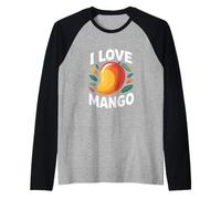 Motif I Love Mango Fun Tropical Fruit Manche Raglan