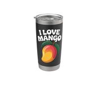 Motif I Love Mango Juicy Fruit Passion Gobelet isotherme en acier inoxydable double paroi