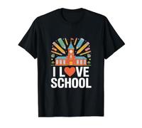 Motif « I Love School Academic Spirit » T-Shirt Graphique avec Valeur