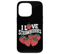 Motif I Love Strawberries Juicy Fruit Coque pour iPhone 13 Pro