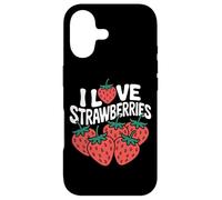 Motif I Love Strawberries Juicy Fruit Coque pour iPhone 17