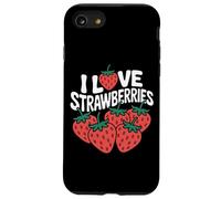 Motif I Love Strawberries Juicy Fruit Coque pour iPhone SE (2020) / 7/8