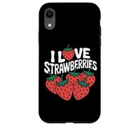 Motif I Love Strawberries Juicy Fruit Coque pour iPhone XR