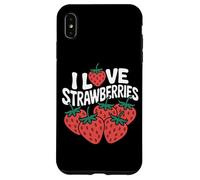 Motif I Love Strawberries Juicy Fruit Coque pour iPhone XS Max