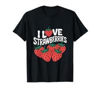 Motif I Love Strawberries Juicy Fruit T-Shirt