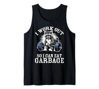 Motif « I Work Out So I Can Eat Garbage Raccoon » Débardeur
