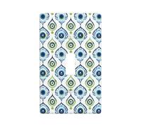 Motif œil abstrait 1 plaque imprimée pour interrupteur, 1 gang taille standard 11,4 x 7 cm, couvre-plaque murale décorative à bascule en polycarbonate thermoplastique incassable