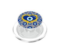 Motif œil Grec Mauvais œil Bleu foncé Kako Mati cœur PopSockets PopGrip pour MagSafe