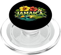 Motif île Tropicale d'hibiscus de la Jamaïque PopSockets PopGrip pour MagSafe