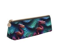 Motif Imprimé 3D D'Écailles De Dragon Magiques Trousse Fermeture Éclair Pochette Cosmétique Multifonctionnelle Étui Sac À Crayons Pour Travail Enseignants Bureau