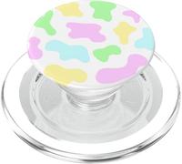 Motif imprimé Vache Arc-en-Ciel Peau d'animal Pastel coloré PopSockets PopGrip pour MagSafe